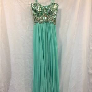 Mint green/turquoise prom dress